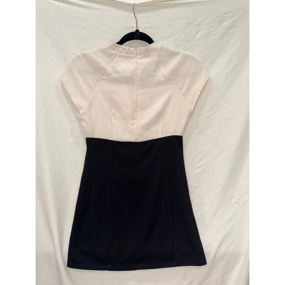 Mac + Jac Black Ivory Colorblock Mini Dress S - Picture 2 of 7